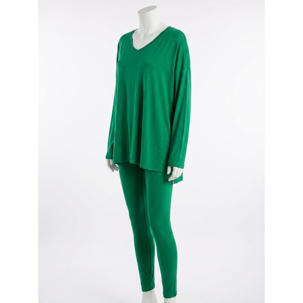 NEW ZENANA v neck lounge sets in forest